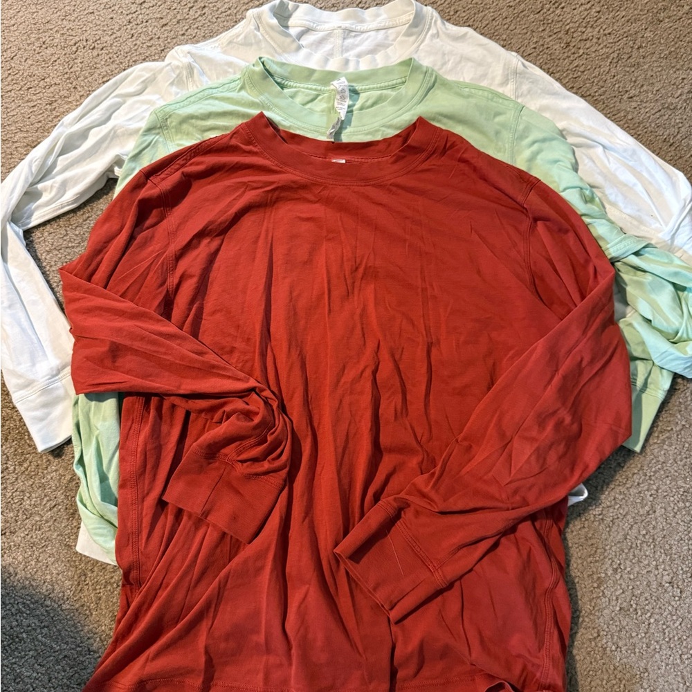 Lululemon - All Yours Cotton Long Sleeve Bundle, Size 6.